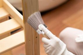 img 1 attached to 🎨 YTS Furniture Chalk and Wax Paint Brush – Ideal for Painting, Waxing, and Clear/Dark Soft Wax Application. Easy to Clean, Reusable Brush Compatible with Chalk Paint, Milk Paint, DIY Home Decor, Wood Projects