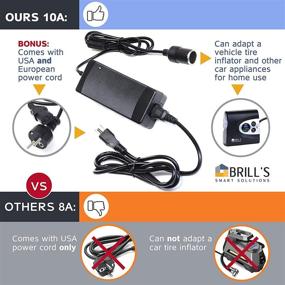 img 2 attached to 🔌 Universal AC/DC Power Supply Adapter - Transform 100-240V to 12V Cigarette Lighter Socket for Various Car Devices: Tire Air Compressor, Vacuum Cleaner & More!