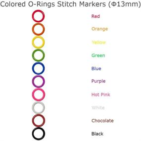 img 2 attached to 🔗 Vibrant Iron O-Rings & Stitch Markers for Knitting/Crochet/etc - 100pcs, 10 Colors