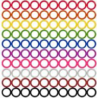 🔗 vibrant iron o-rings & stitch markers for knitting/crochet/etc - 100pcs, 10 colors logo