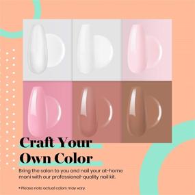 img 3 attached to 💅 Beetles Poly Extension Gel Nail Kit: Clear Pink Nude All-in-One French Kit with Mini Nail Lamp - Perfect Valentines Day Gift for Nail Art Enthusiasts
