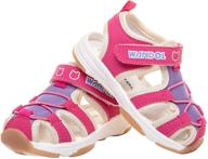 👣 comfortable closed toddler girls' outdoor summer sandals: keep little feet protected! logo