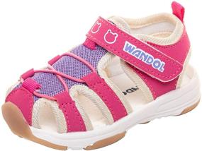 img 3 attached to 👣 Comfortable Closed Toddler Girls' Outdoor Summer Sandals: Keep Little Feet Protected!