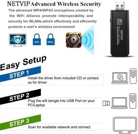 img 1 attached to 📶 AC1200 Wireless USB WiFi Adapter - Dual Band 5.8G/867Mbps+2.4G/300Mbps WiFi Dongle - 802.11 ac/b/g/n Compatible - Ideal for Desktop Laptop PC - Windows & Mac OS X Supported