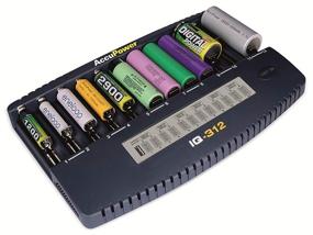 img 1 attached to 🔋 Продвинутый универсальный быстрый зарядное устройство AccuPower IQ-312 с ЖК-дисплеем для AAA, AA, C, subC, 18650 и 26650 Li-ion, NiMH, NiCd батареек