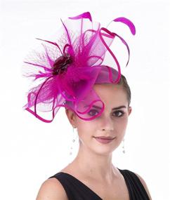 img 3 attached to Litter Star Fascinators Cocktail SY01 Navy Women's Accessories: Stylish Picks for Every Occasion