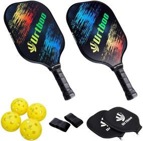 img 4 attached to 🏓 Urtboo Pickleball Paddle Rackets: Premium USAPA Approved Graphite Carbon Fiber Face Sets for Beginners