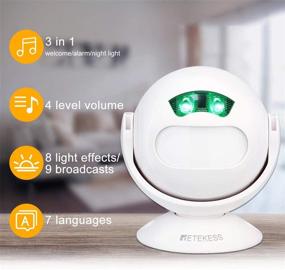 img 3 attached to 🚨 Retekess TD107 Motion Sensor Alarm: Wireless Infrared Security System with Adjustable Volume & 9 Chime Tunes for Home, Shop, and Store Protection