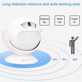 img 2 attached to 🚨 Retekess TD107 Motion Sensor Alarm: Wireless Infrared Security System with Adjustable Volume & 9 Chime Tunes for Home, Shop, and Store Protection