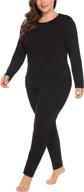 👚 in'voland plus size long johns sets: 2 piece base layer thermal underwear (top & bottom pajamas) for women (size 16w-28w) logo