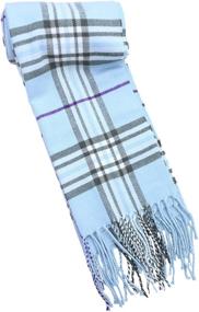 img 1 attached to Achillea Scottish Tartan Cashmere Christmas Scarf