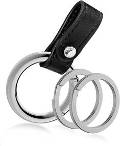 img 4 attached to 🔑 Idakekiy Leather Carabiner Keychain Keyrings: Stylish Men's Accessories