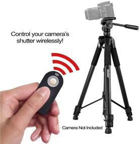 img 2 attached to 72-Inch Black Heavy Duty Aluminum Camera Tripod Bundle with Wireless Remote for Canon Digital Cameras - Includes UltraPro Microfiber Cleaning Cloth