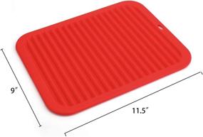 img 1 attached to 🔥 Ultimate Heat-Resistant Hedume Silicone Rectangular Countertop: Quality meets durability