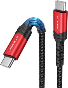 img 4 attached to 💻 JSAUX USB C to USB C 3.1 Gen 2 10Gbps 100W Cable [3.3ft/1M], 4K@60Hz Thunderbolt 3 Compatible Video Cable for MacBook Pro, MacBook, MacBook Air, iPad Pro, Pixel & More Type-C Devices-Red