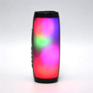 enhanced portable bluetooth speaker: experience vibrant colors, powerful 10w sound, led light show, fm radio, usb & micro sd support! logo