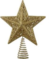 🌟 kurt adler 10-inch gold leaf star treetop: stunning christmas tree decoration logo