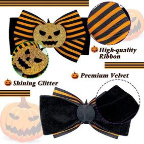 img 2 attached to 🐱 Azusa 2-Pack Festive Breakaway Cat Collars with Bowtie - Halloween/Christmas Theme, Quick Release Safe Buckle, Size Adjustable from 8" - 12