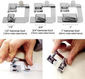 img 2 attached to 🧵 6Pcs Hemming Foot Kit - Presser Foot Hemmer for Brother, Singer, Janome Low Shank Sewing Machine - Use with Rolled Hem Presser Foot