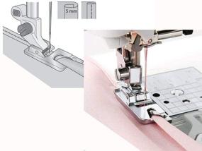 img 1 attached to 🧵 6Pcs Hemming Foot Kit - Presser Foot Hemmer for Brother, Singer, Janome Low Shank Sewing Machine - Use with Rolled Hem Presser Foot