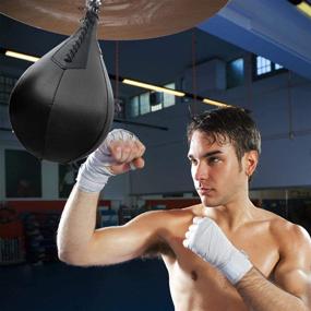 img 3 attached to 🥊 MXiiXM Boxing Speed Bag: Leather Punching Ball with Pump and Metal Hook for Boxing, MMA, Muay Thai, Fitness - Training Gear for Kids, Men, Women