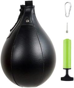 img 4 attached to 🥊 MXiiXM Boxing Speed Bag: Leather Punching Ball with Pump and Metal Hook for Boxing, MMA, Muay Thai, Fitness - Training Gear for Kids, Men, Women