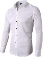 👔 classic white button collared casual shirt for formal wear logo