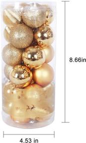 img 3 attached to 🎄 Shatterproof Christmas Balls Ornaments for Xmas Tree - Set of 24 Hanging Ball Decorations for Holiday, Wedding, Party, JJJ N No One&amp;U, 1.6 Inch