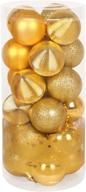 🎄 shatterproof christmas balls ornaments for xmas tree - set of 24 hanging ball decorations for holiday, wedding, party, jjj n no one&amp;u, 1.6 inch logo