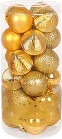 img 4 attached to 🎄 Shatterproof Christmas Balls Ornaments for Xmas Tree - Set of 24 Hanging Ball Decorations for Holiday, Wedding, Party, JJJ N No One&amp;U, 1.6 Inch