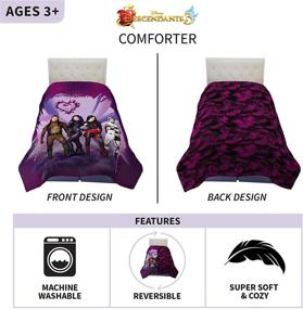 img 2 attached to 🛏️ Disney Descendants 3 Franco Kids Bedding: Super Soft Reversible Comforter for Twin/Full Size Beds (72" x 86")