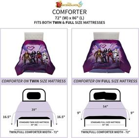 img 1 attached to 🛏️ Disney Descendants 3 Franco Kids Bedding: Super Soft Reversible Comforter for Twin/Full Size Beds (72" x 86")