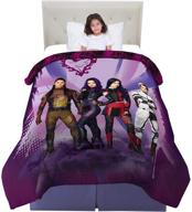 🛏️ disney descendants 3 franco kids bedding: super soft reversible comforter for twin/full size beds (72" x 86") logo