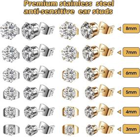 img 2 attached to Ear Tool Set Stainless Steel | Nose Navel Machines | 12 Pairs Stainless Steel Stud Earrings included | Ideal for Salon and Home Use