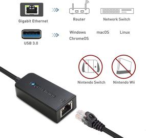 img 3 attached to 🔌 Cable Matters USB 3.0 to Ethernet Adapter - Black (Supports 10/100/1000 Mbps Ethernet Network)