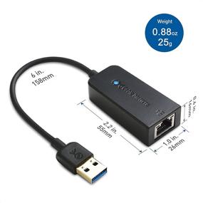 img 2 attached to 🔌 Cable Matters USB 3.0 to Ethernet Adapter - Black (Supports 10/100/1000 Mbps Ethernet Network)