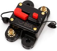 💧 utsauto 80amp waterproof circuit breaker: resettable fuse holder for ultimate protection logo