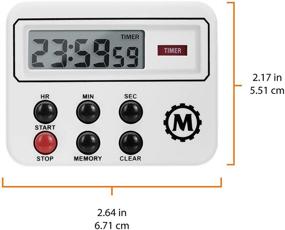 img 2 attached to ⏱️ White Marathon 24-Hour Countdown Timer with Clock, Count-up, and Compact Digital Display