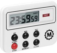 ⏱️ white marathon 24-hour countdown timer with clock, count-up, and compact digital display logo