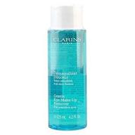 clarins eye care cleanser 4.0 oz + gentle eye make-up remover 4.2 oz: effective eye care duo logo