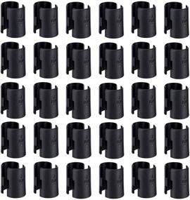 img 4 attached to 🔒 54-Pack Shelf Lock Clips for 1" Diameter Post - Wire Shelving Sleeves, Metro, Thunder Group, Alera, Honey Can Do, Eagle, Regency, Winco,Advanced Tabco, and More - Easy-to-Find Wire Shelf Clips