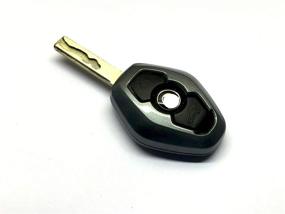 img 1 attached to 🔑 Gloss Metallic Grey Remote Key Cover for BMW Diamond Remote Key: Enhanced Protection Case for E46, E39, E38, Z3, Z4, E83, E53