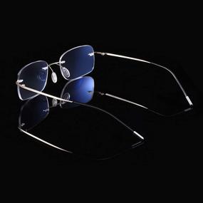 img 3 attached to 👓 Stylish WANWAN Rimless Frame Bifocal Reading Glasses: Perfect Fashionable Readers for Men and Women