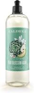 caldrea dish soap: eco-friendly biodegradable dishwashing liquid with soap bark and aloe vera, pear blossom agave scent, 16 oz (packaging may vary) logo