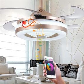 img 2 attached to Bluetooth ONEKISS Chandelier Retractable Invisible
