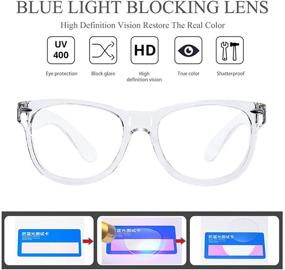 img 1 attached to 👀 Enhanced Protection for Kids' Eyes: Silicone Flexible Frame Blue Light Blocking Glasses for Girls & Boys (Ages 3-10) - Ideal for Computer Gaming, TV, and Phone Use!