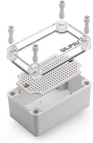 img 4 attached to 🔧 QILIPSU Waterproof Junction Box with Mounting Plate 110x80x70mm, Clear Plastic DIY Electrical Project Case IP67 Dustproof Enclosure Grey (4.3&#34;x3.1&#34;x2.8&#34;)
