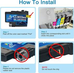 img 1 attached to 🖨️ Upgraded DOUBLE D LC3033 Ink Cartridges - Compatible Replacement for Brother LC3033XXL, Works with MFC-J995DW, MFC-J995DWXL, MFC-J805DW, MFC-J805DWXL, MFC-J815DW Inkjet Printer, 4 Pack (1BK, 1C, 1M, 1Y)