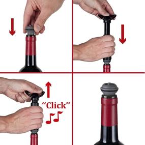 img 1 attached to 🍷 Vacu Vin Wine Saver Pump with Vacuum Bottle Stoppers (Black) - Preserve Your Wine Longer and Prevent Oxidation