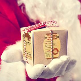 img 2 attached to 🎄 200 наклеек на рождественскую тематику - клейкие этикетки из крафт-бумаги для рождественских печатей, открыток и оформления подарков | 3 х 2 дюйма праздничных ярлыков с 4 праздничными дизайнами.